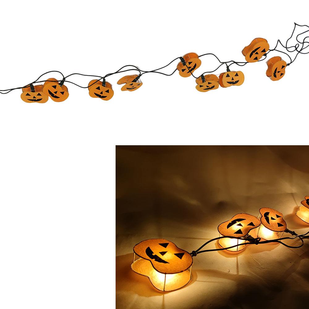 Lichterkette PUMPKIN 10-flammig. Fenster-Deko