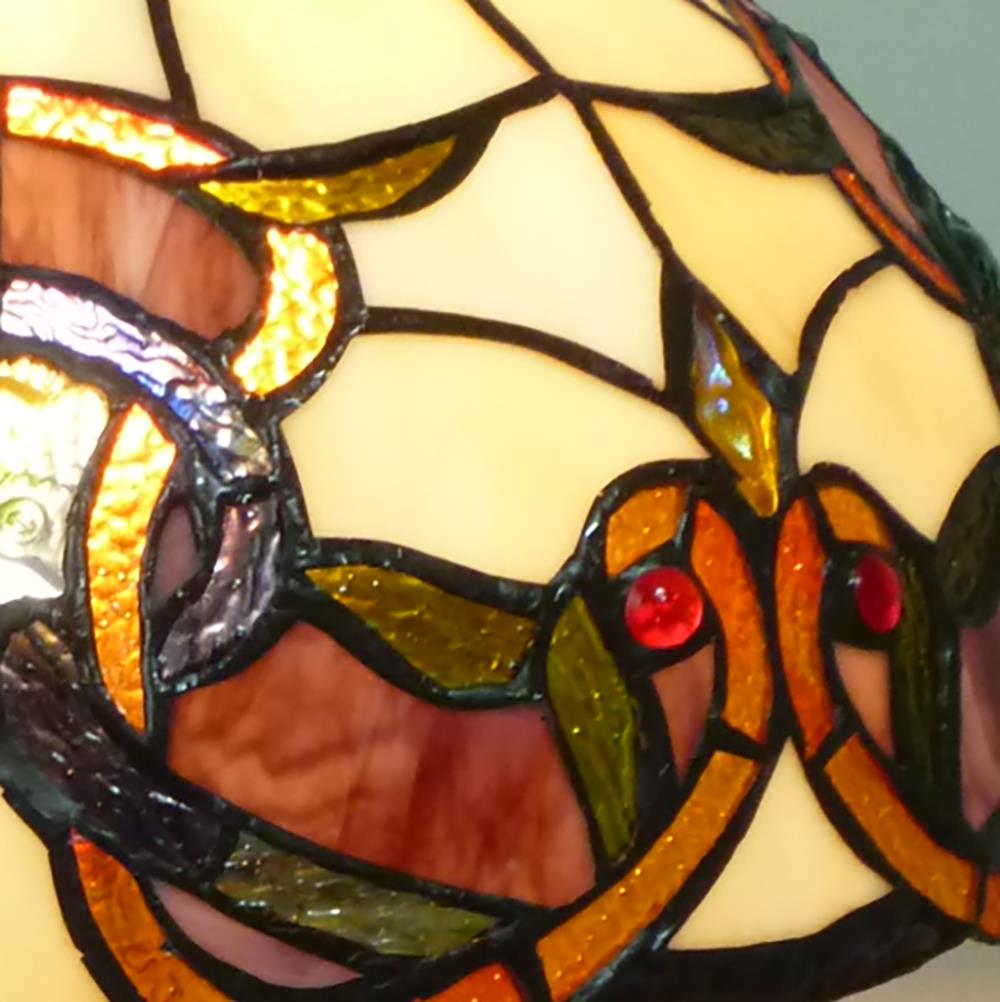 Tischleuchte COSIMA Nachttischleuchte, im Tiffany-Stil