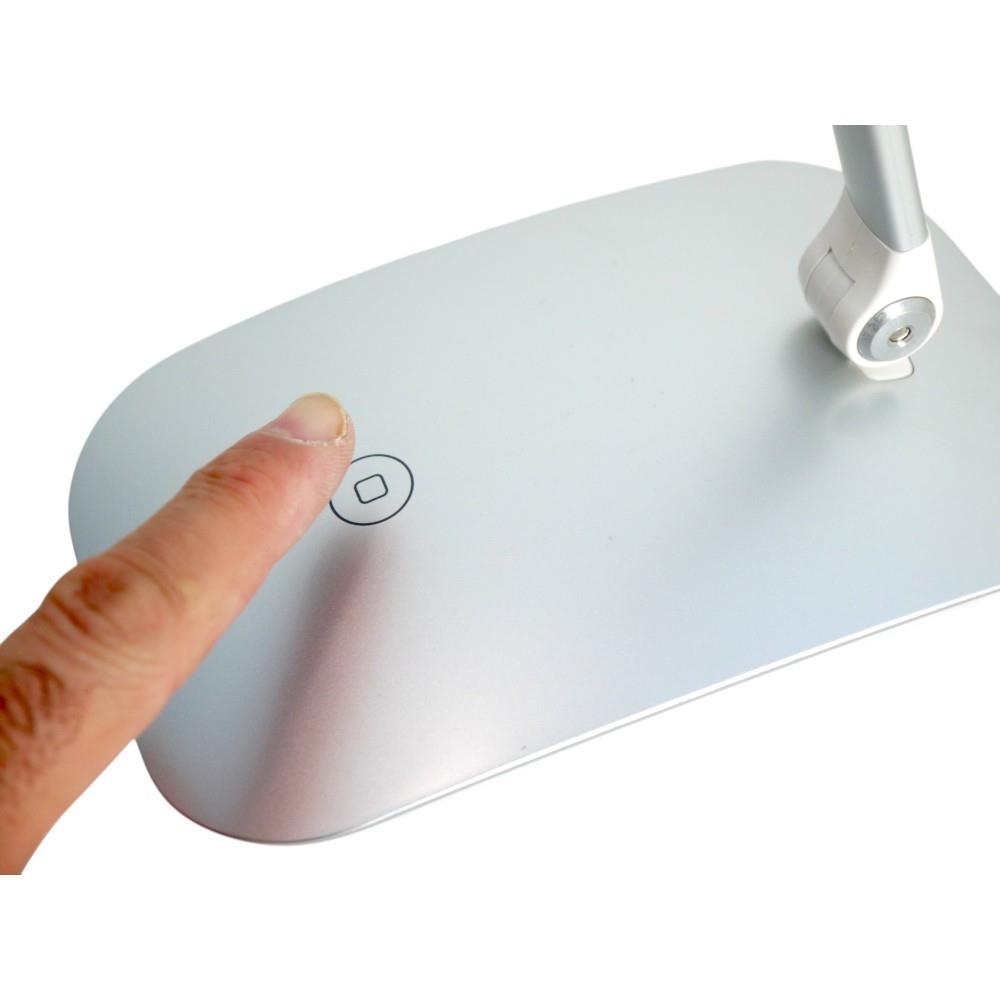 LED Tischleuchte Kian silber Touchschalter USB Anschluss