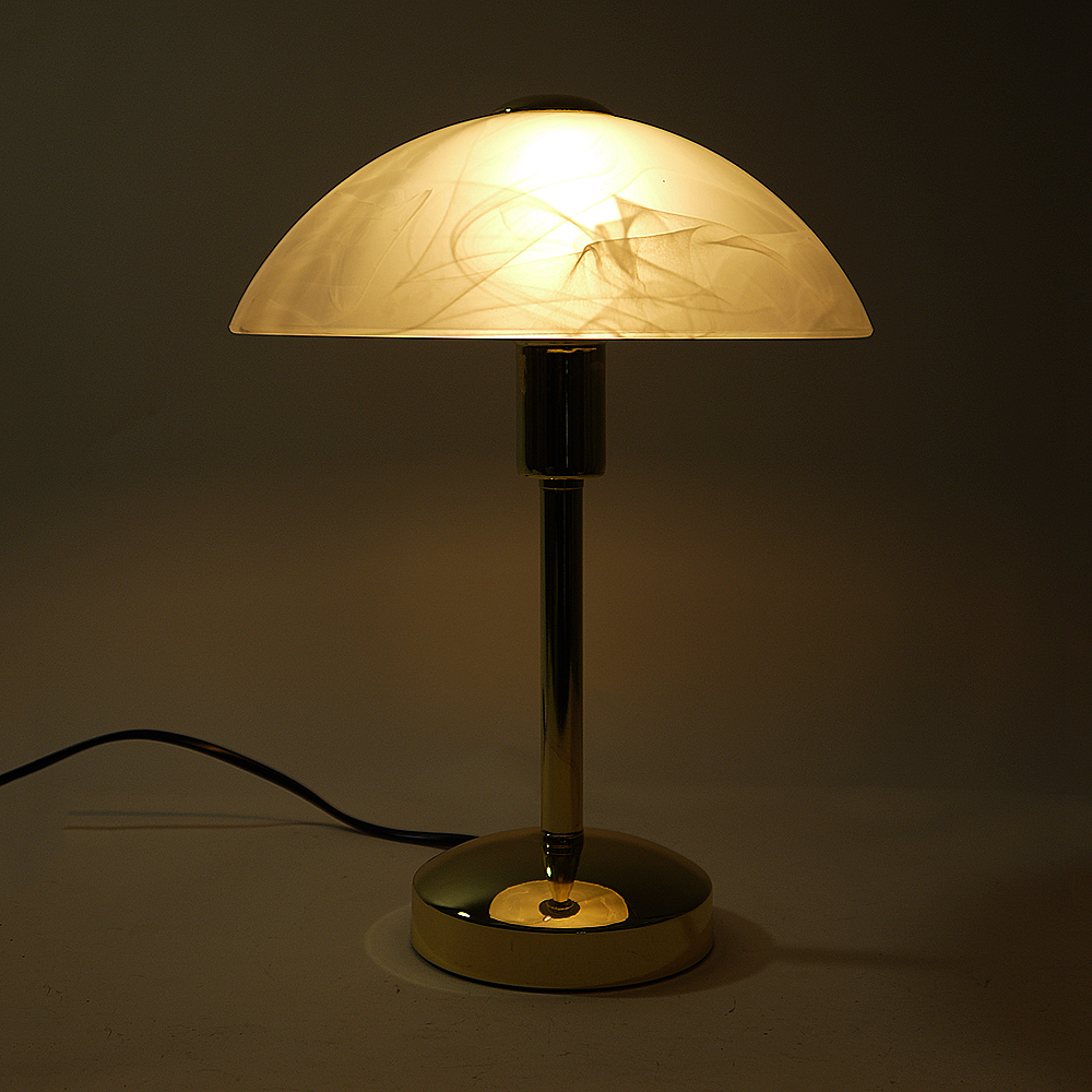 Glas-Tischleuchte MISCHA Wohnzimmer- Nachttisch- oder Fensterbank-Lampe