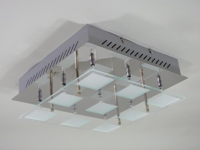 Moderne Halogen Glas Deckenleuchte IRA 9 flammig