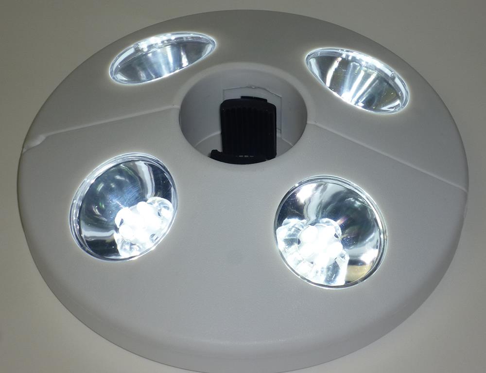 LED Sonnenschirmleuchte weiß D20cm batteriebetrieben
