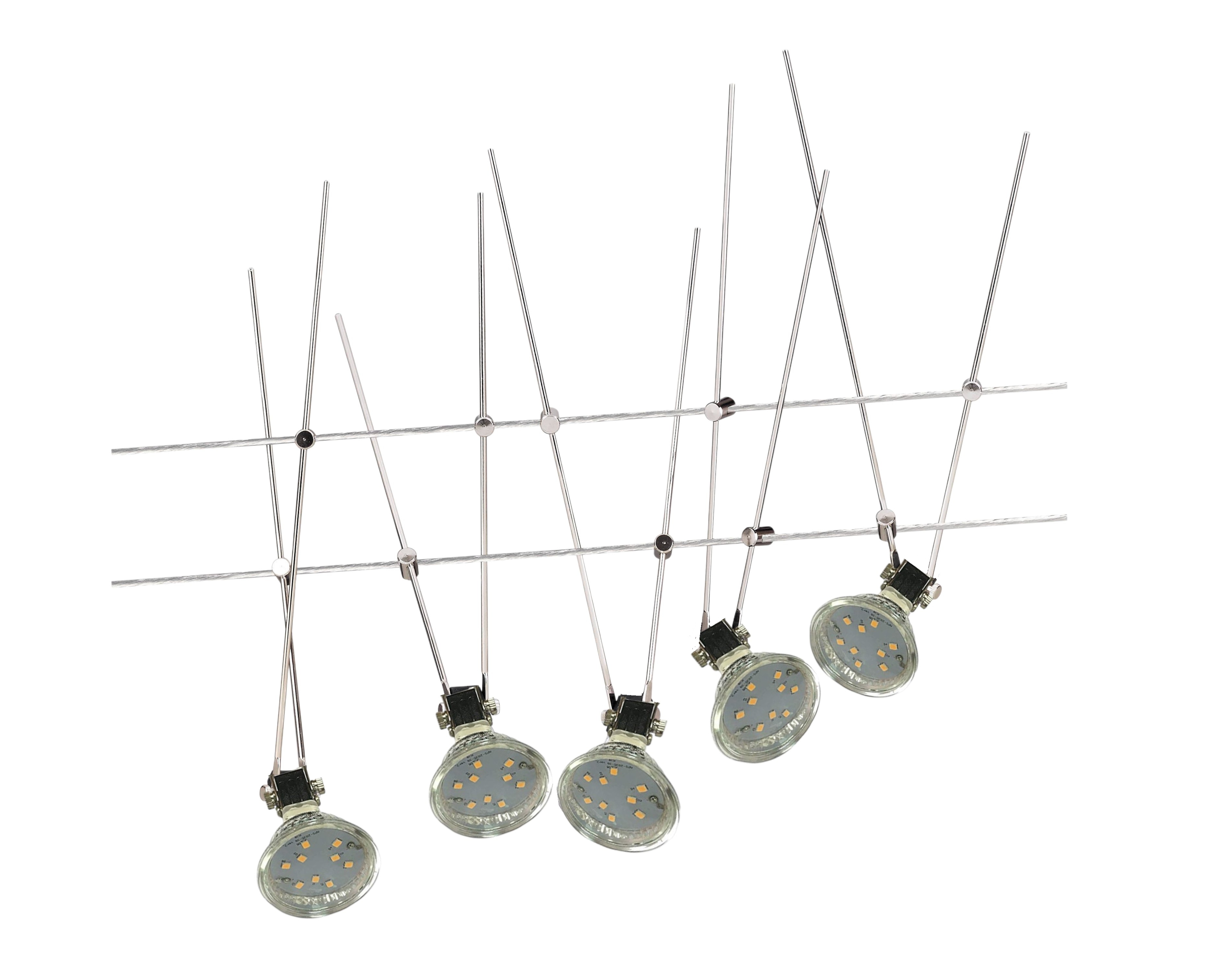 LED Seilsystem Strahler 5-flammig