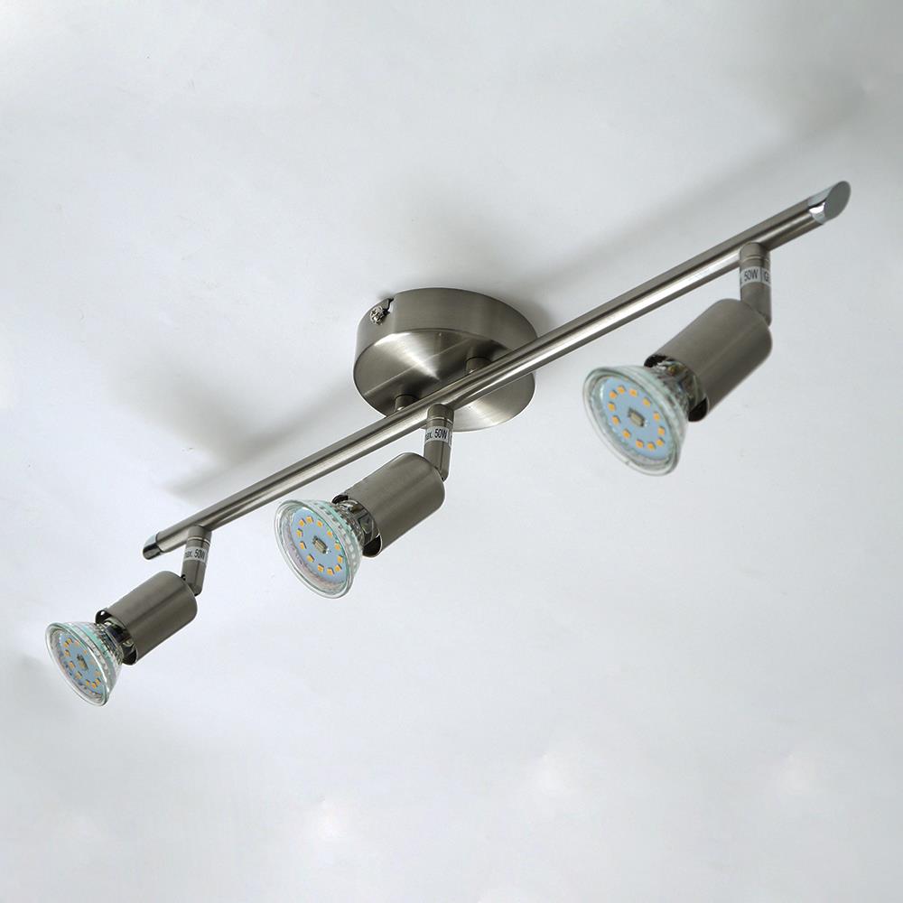 LED Spot Strahler Linos nickel 3-flammig