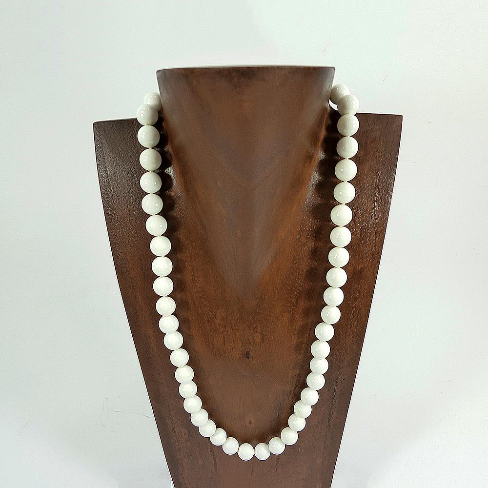 Kugelkette Hippopus Muscheln 10mm weiss Halskette