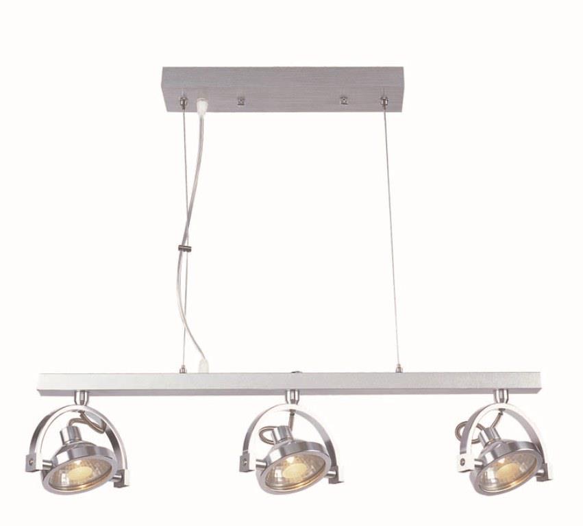 Halogen-Deckenleuchte Riva 3-flammig Aluminium Pendellampe Hängeleuchte