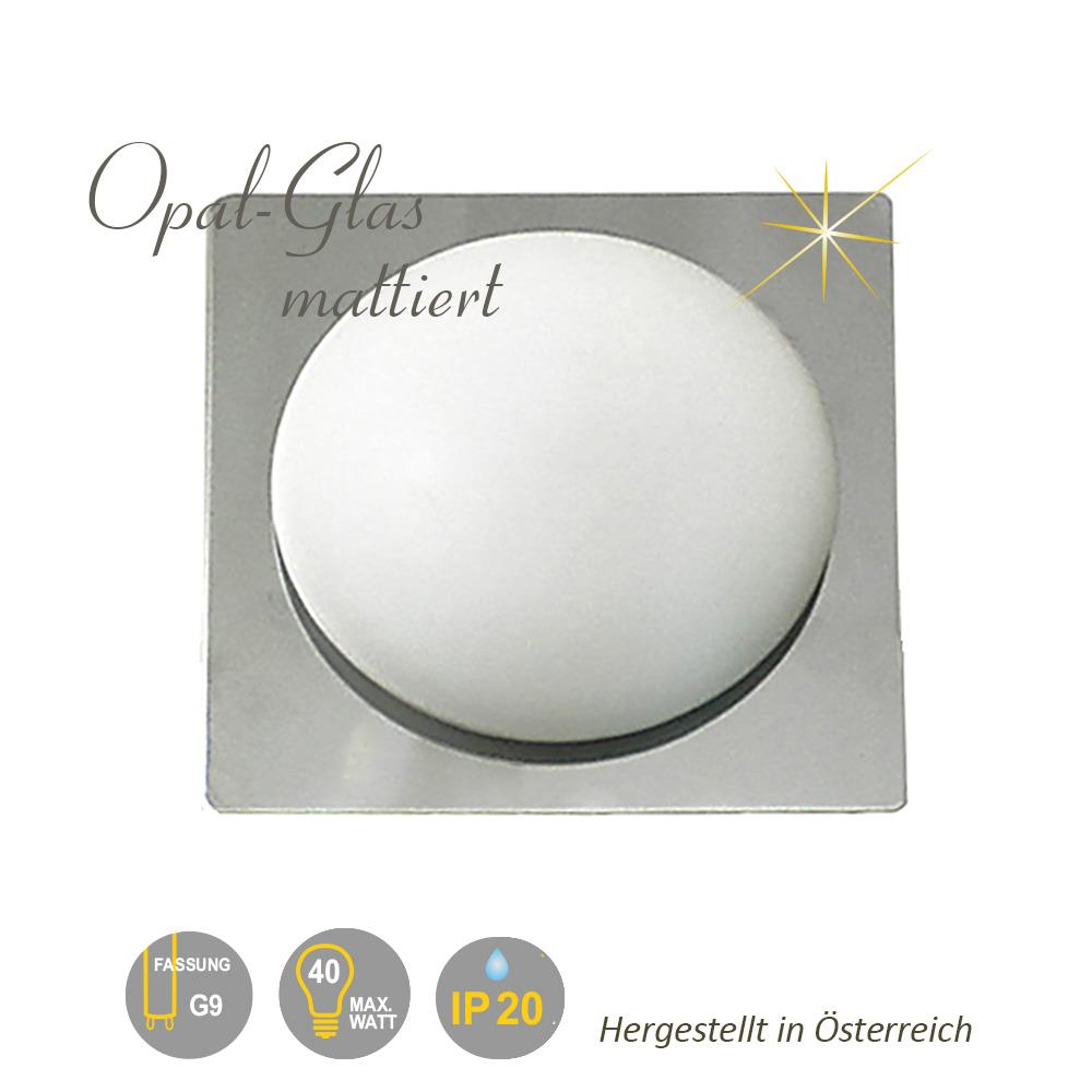 Wand-Decken-Leuchte Bajonette chrom-Glas