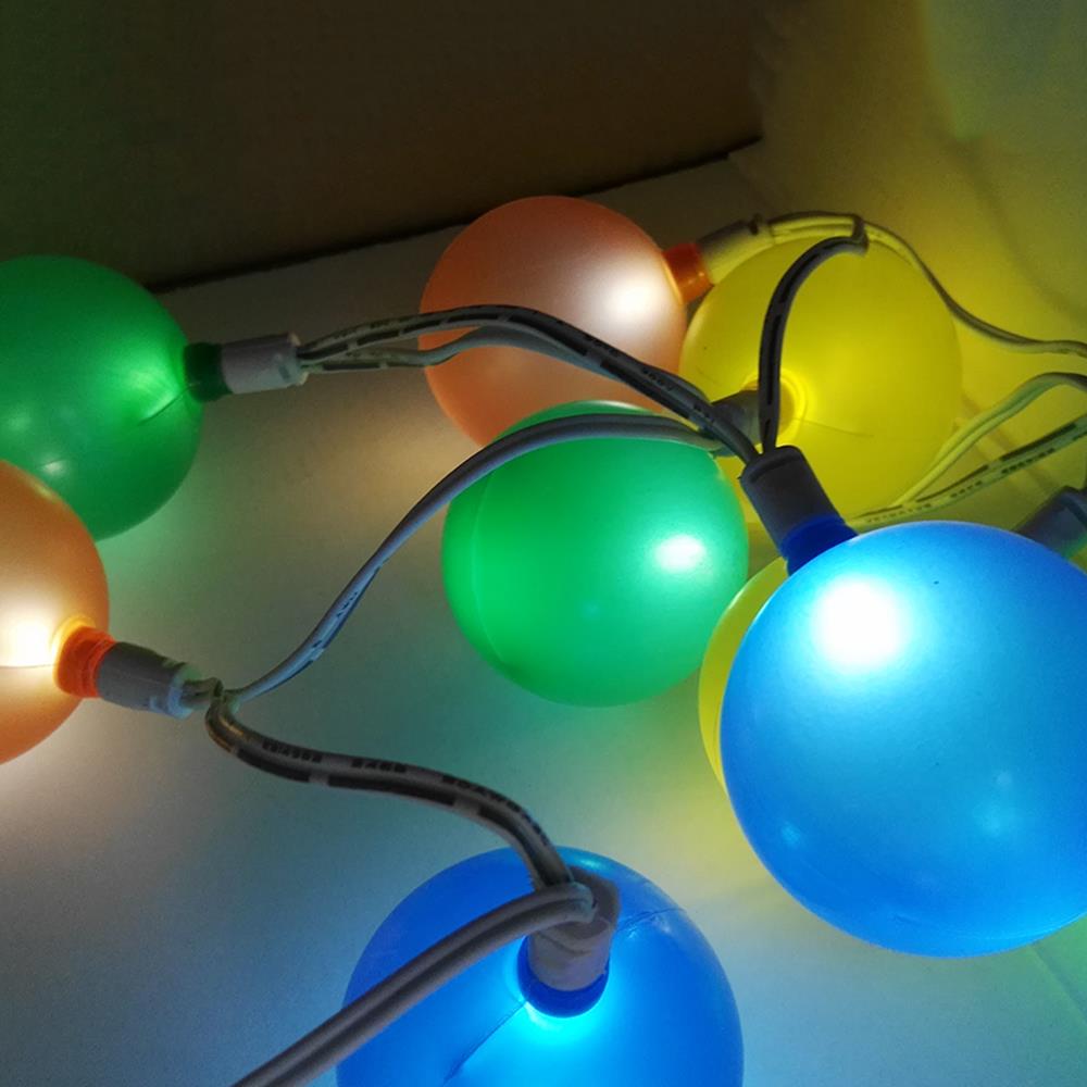 LED Lichterkette 25-flammig Kinderleuchte Kugeln bunt