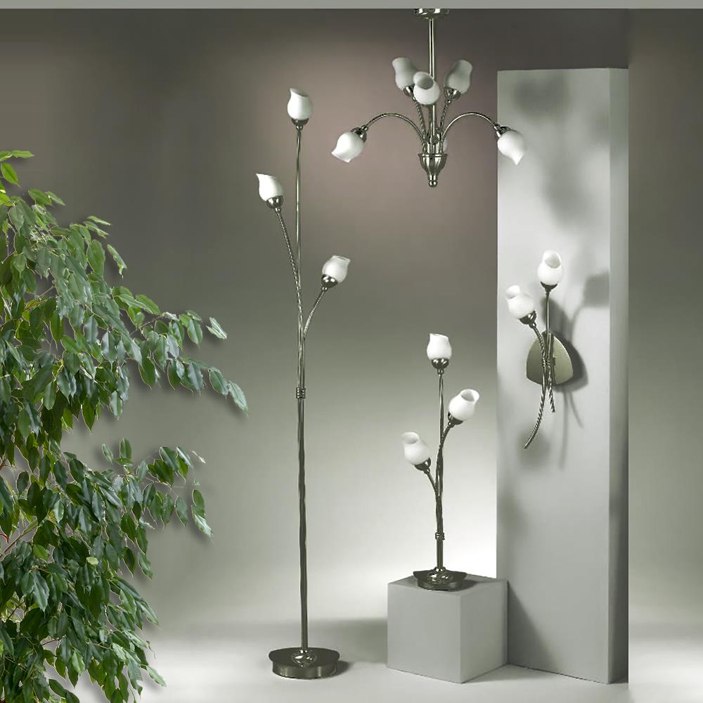Stehleuchte Verona nickel 3 flammig Deko-Standlampe