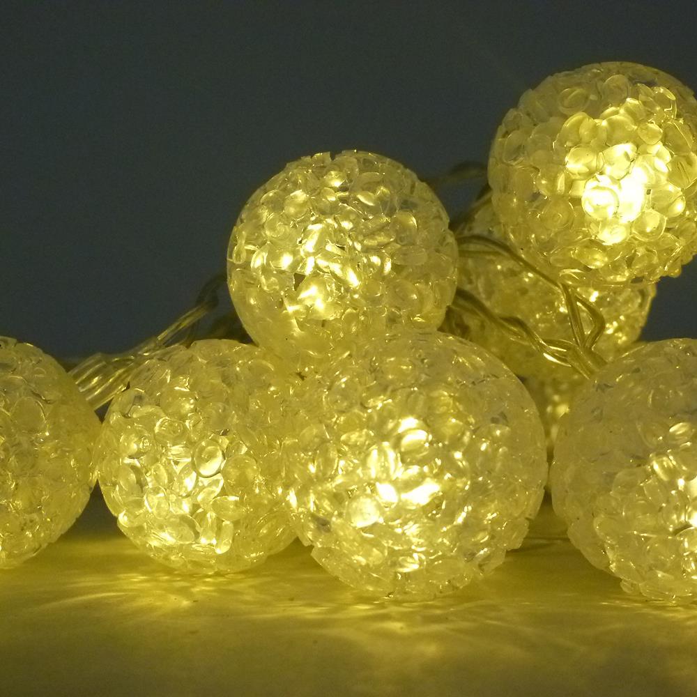 Solar-Lichterkette Pearls 24-flammig