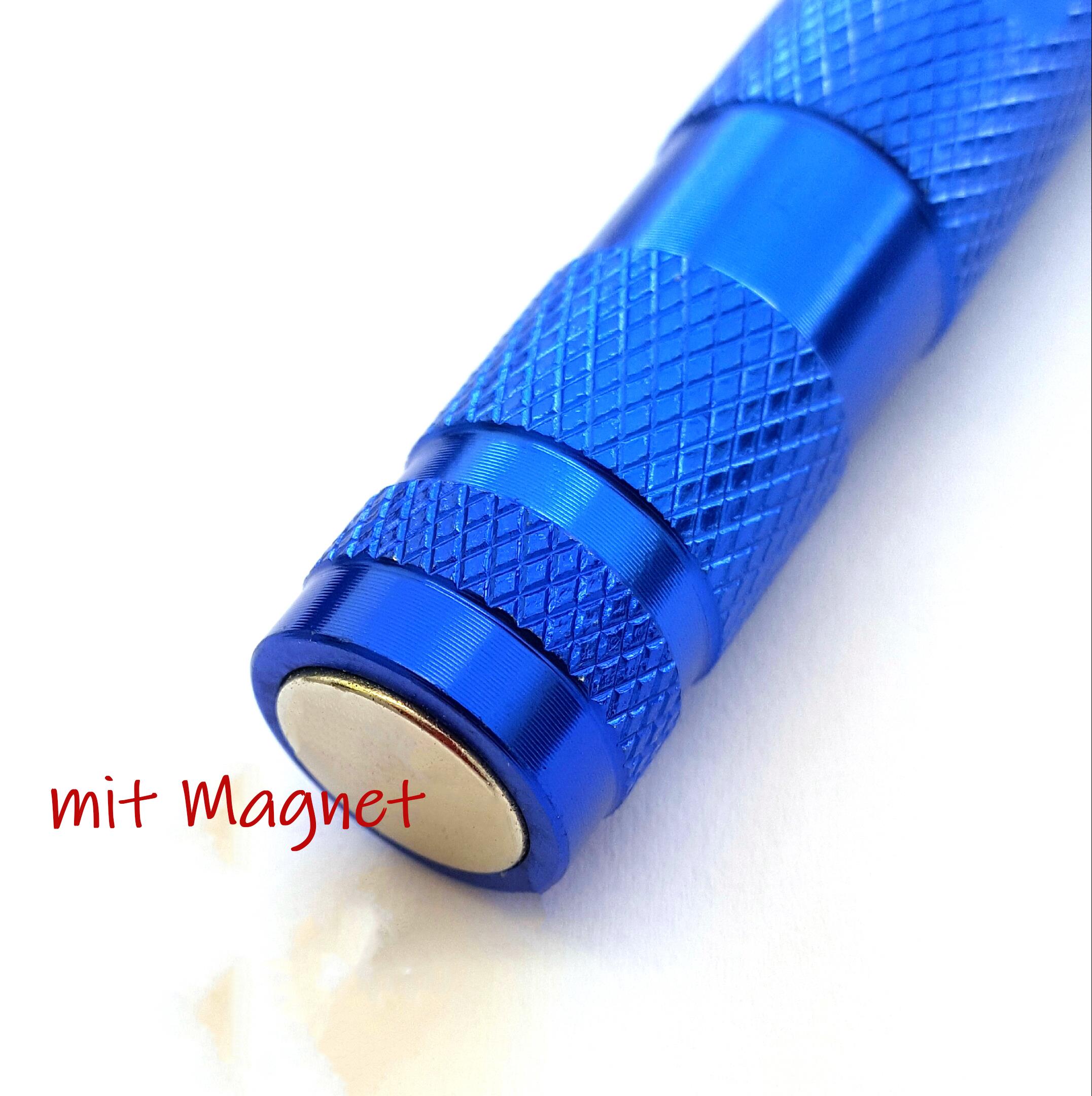LED Teleskop-Taschenlampe Sky blau-2er Set