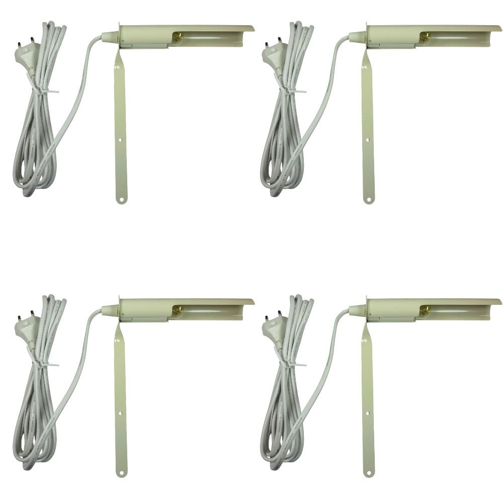 4 x Bildleuchte weiß im Set Dekoleuchte Unterbaulampe