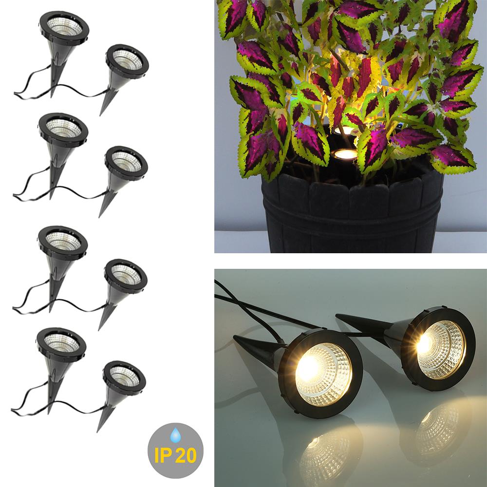 LED Pflanzenstrahler Jasmin 4 x 2 er Set