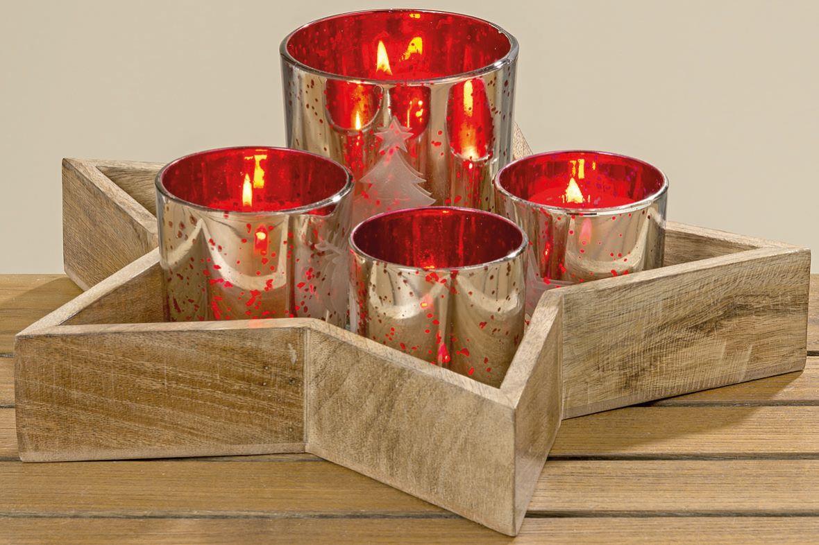 Windlichtset Stario 5-teilig Weihnachtsdeko