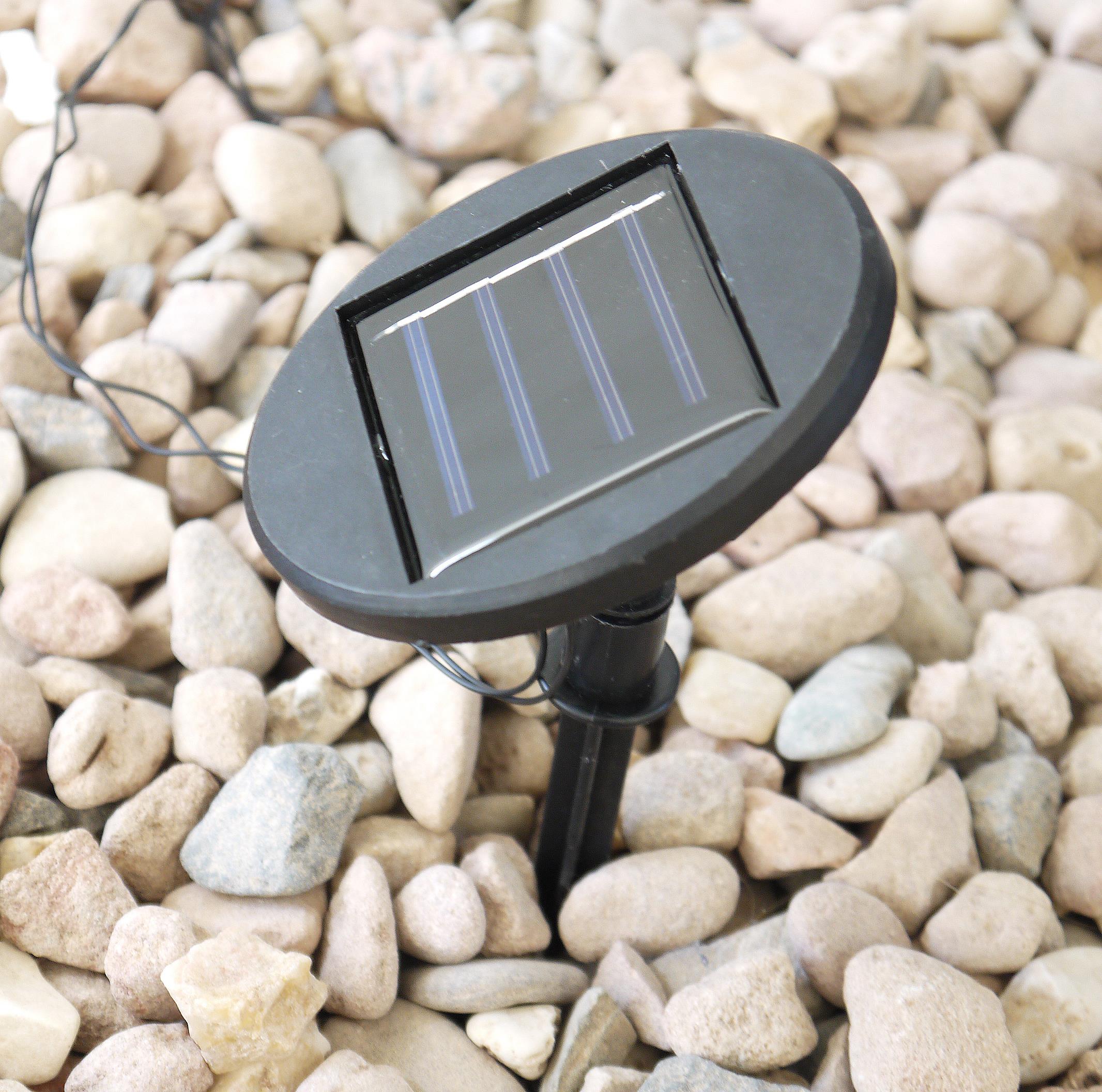 Solar Gitter-Lichterkette 10 flammig Gartenbeleuchtung