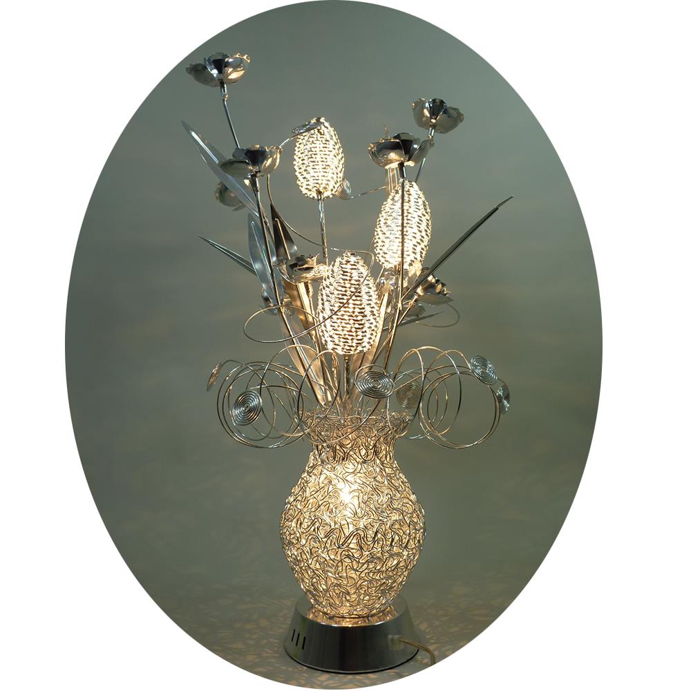Traumhafte Blumenleuchte ORNELLA Tisch- Vasenleuchte