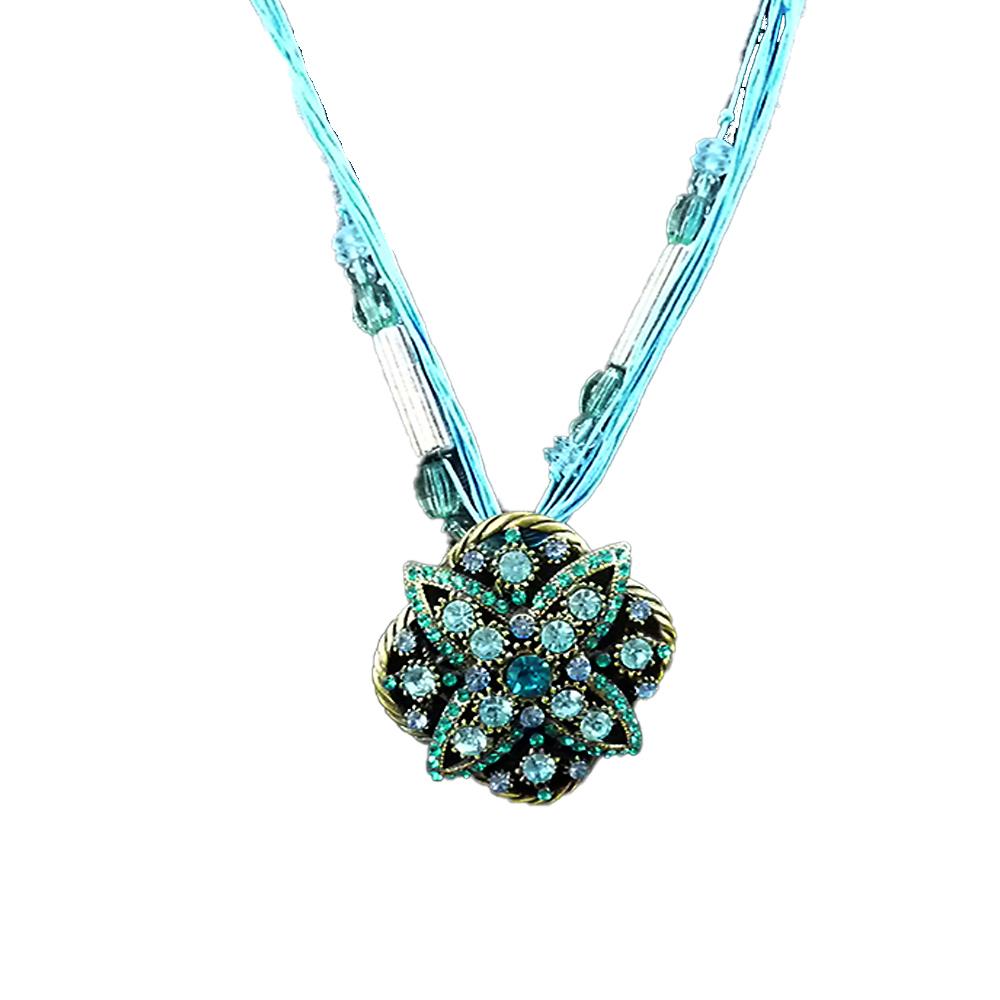 Kette-Collier Stern türkis Halskette Modeschmuck