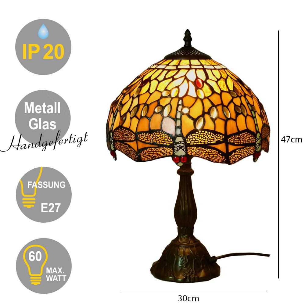 Tischleuchte CHARLOTTE Tischlampe im Tiffany-Stil
