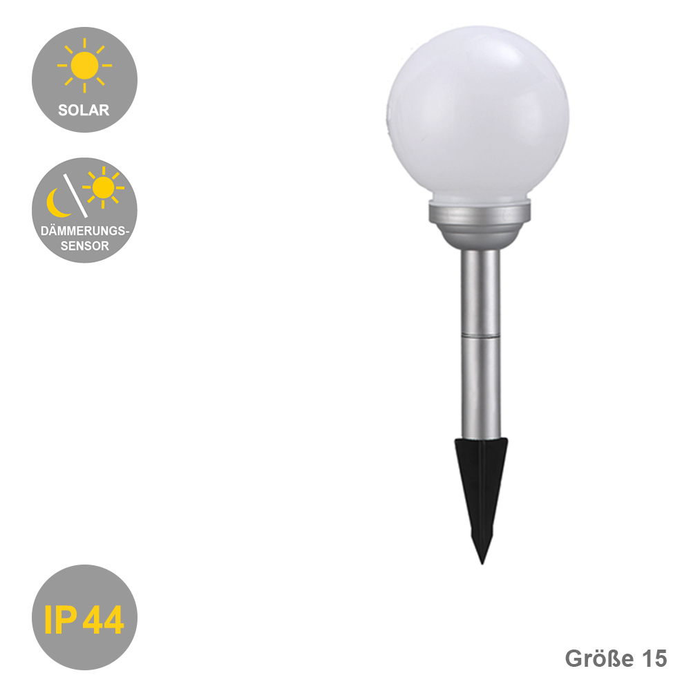 LED Solar-Kugel-Dekoleuchte OLA (je nach Auswahl Drm.15-20-25-30cm)