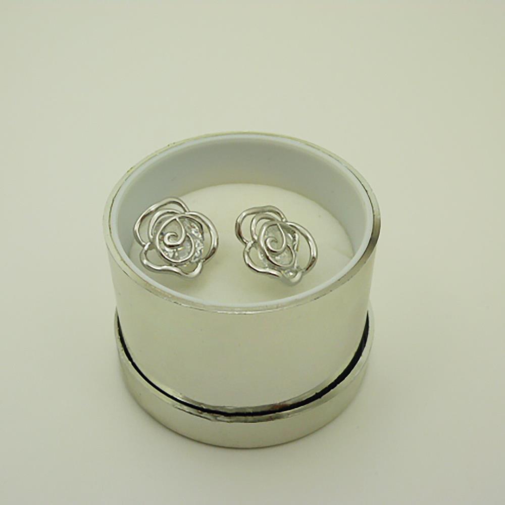 Wunderschöne Ohrstecker Rose und Gitter mit Stein im Set Wunderschöne Ohrstecker Rose und Gitter mit Stein im Set