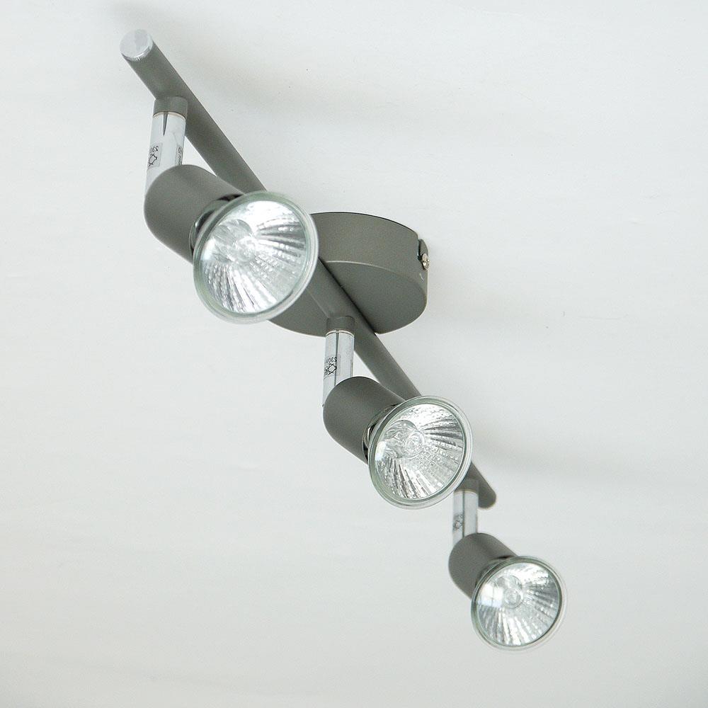 Halogen Deckenspot Strahler 3-flammig titan