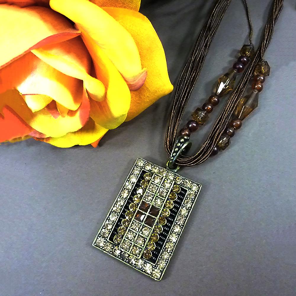 Kette-Collier Odett braun Halsschmuck Modeschmuck