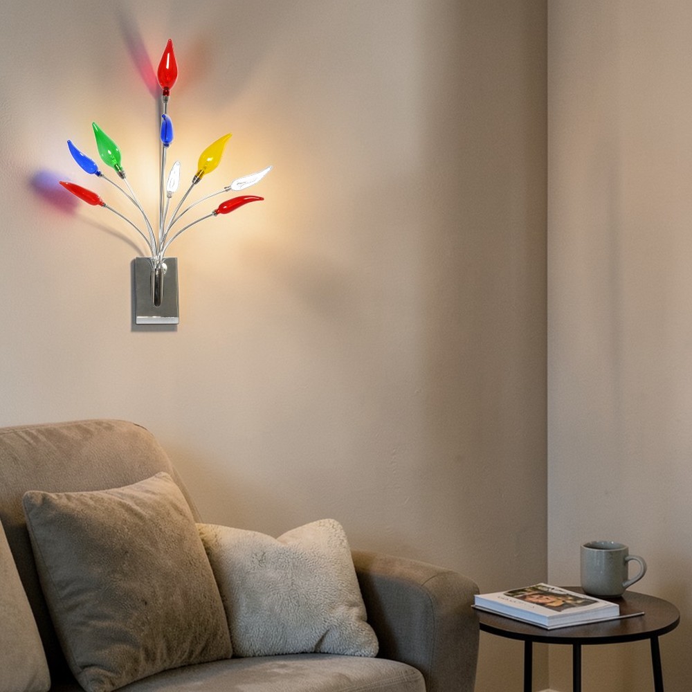 Niedervolt-Halogen Wandleuchte Serie FLAMME 3-flammig