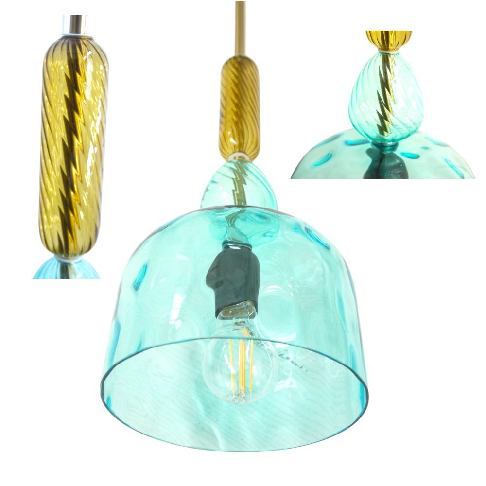 Moderne Glas Pendelleuchte ELIA 1-flammig Hängelampe