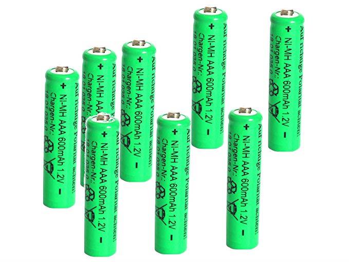 Solar-Akku leistungsstarke wiederaufladbare Batterien NiMH AAA 2x4er Set