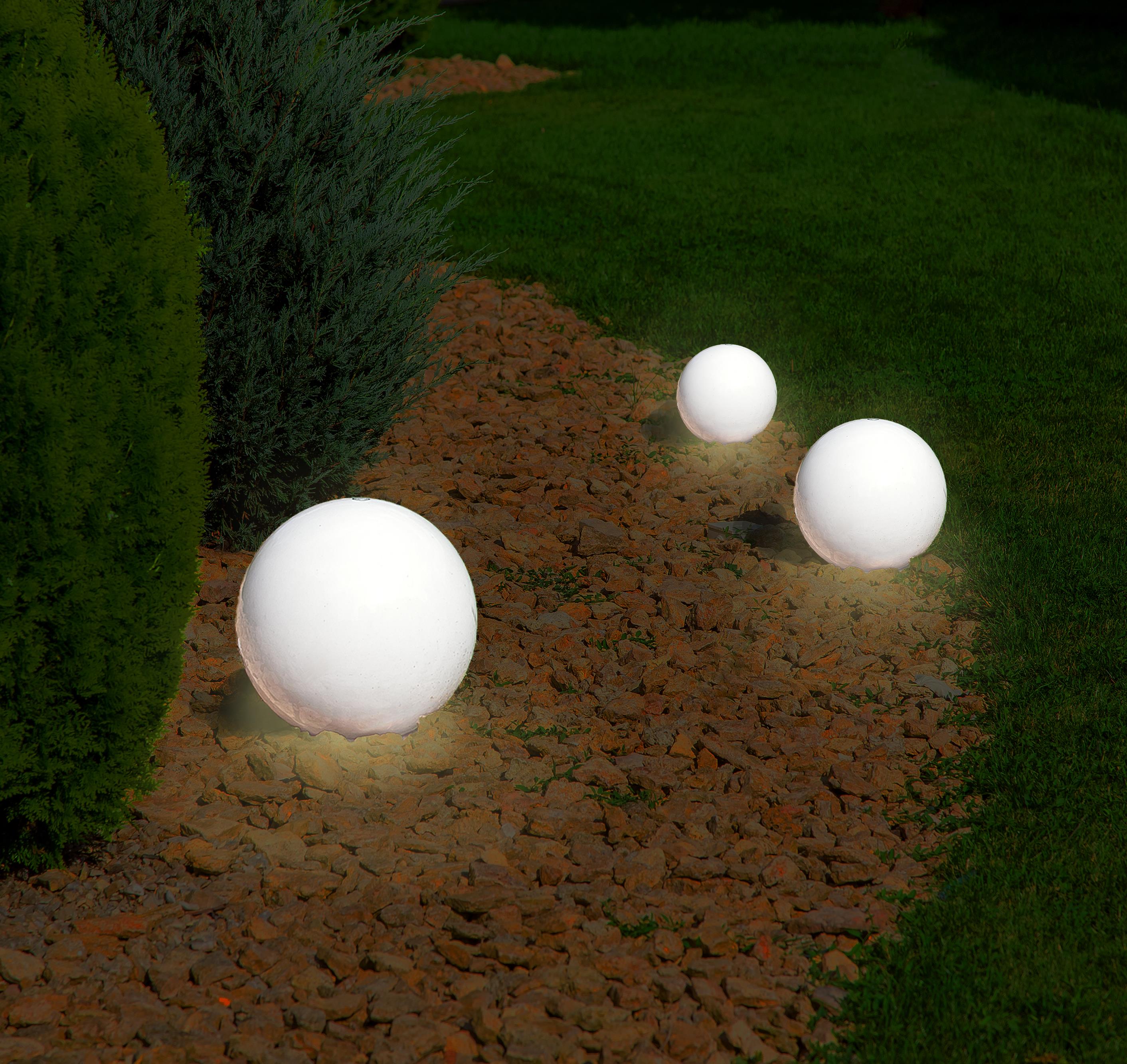 Solar-Kugel-Dekoleuchte OLA 15+20+25cm Gartendeko