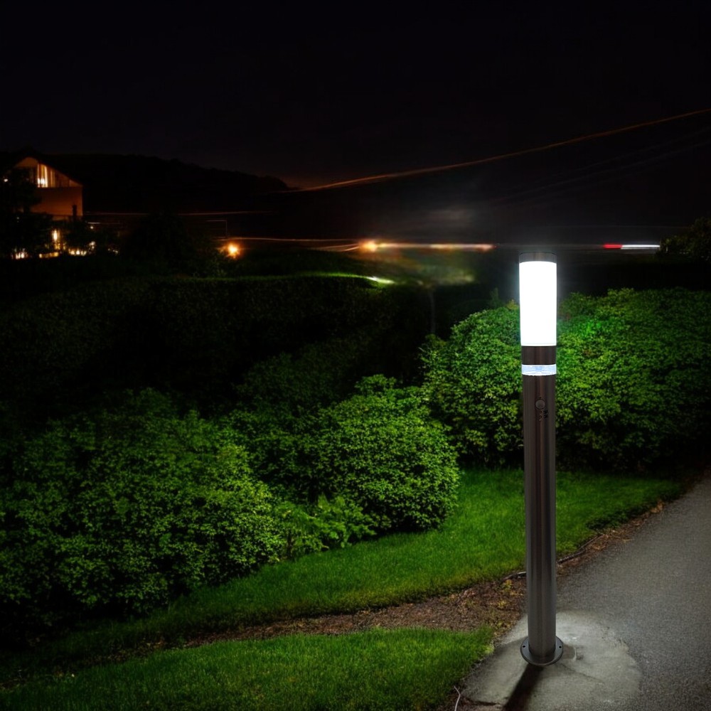 Edelstahl Außen-Stehleuchte Lisa 1m mit Bewegungsmelder