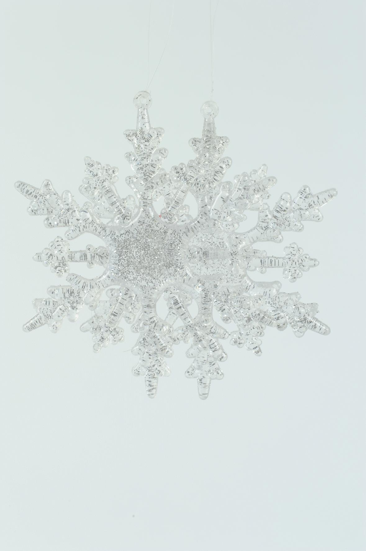 4 x Hänger Schneeflocke Winterliche Fensterdekoration