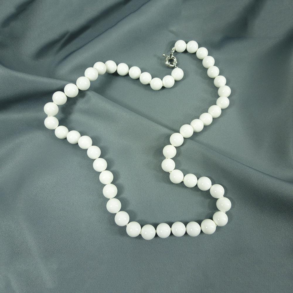 Kugelkette Hippopus Muscheln 10mm weiss Halskette