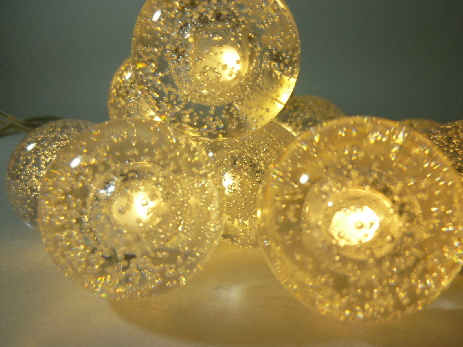 LED Lichterkette BUBBLE BALL 10flammig batteriebetrieben Weihnachtsbeleuchtung