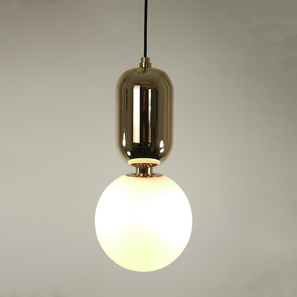 LED Pendelleuchte Nova Kugel 20cm kupfer-weiß