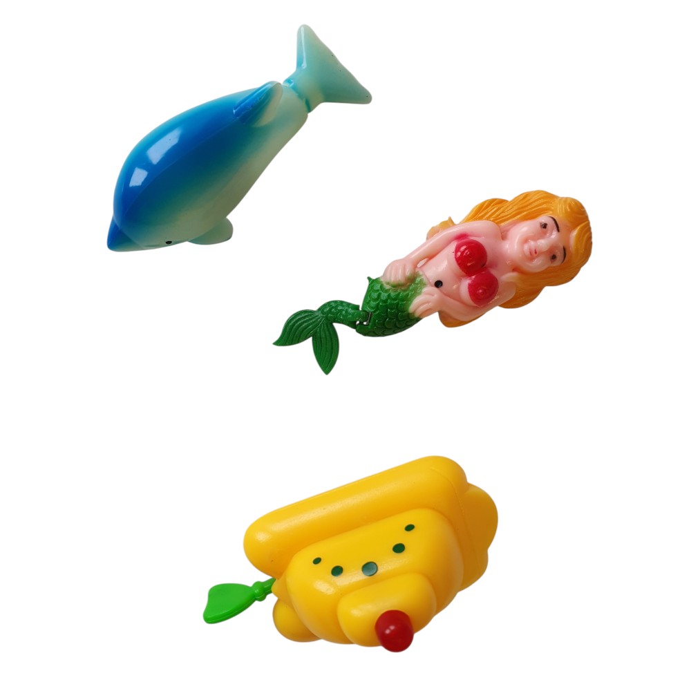 Wassersäulenzubehör Mix Set 3-teilig U-Boot-Delphin-Nixe Scherzartikel