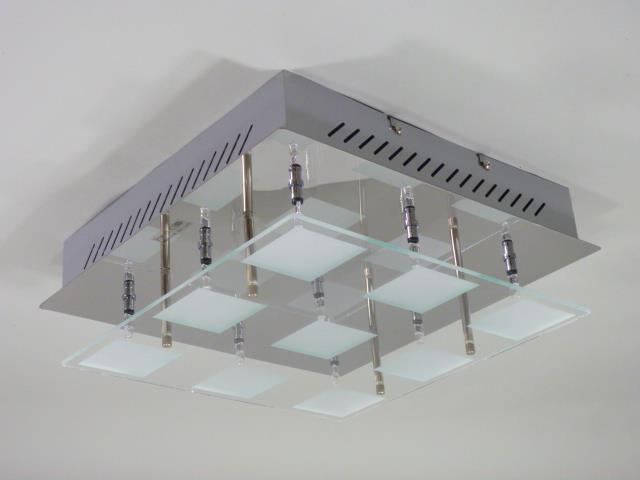 Moderne Halogen Glas Deckenleuchte IRA 9-flammig