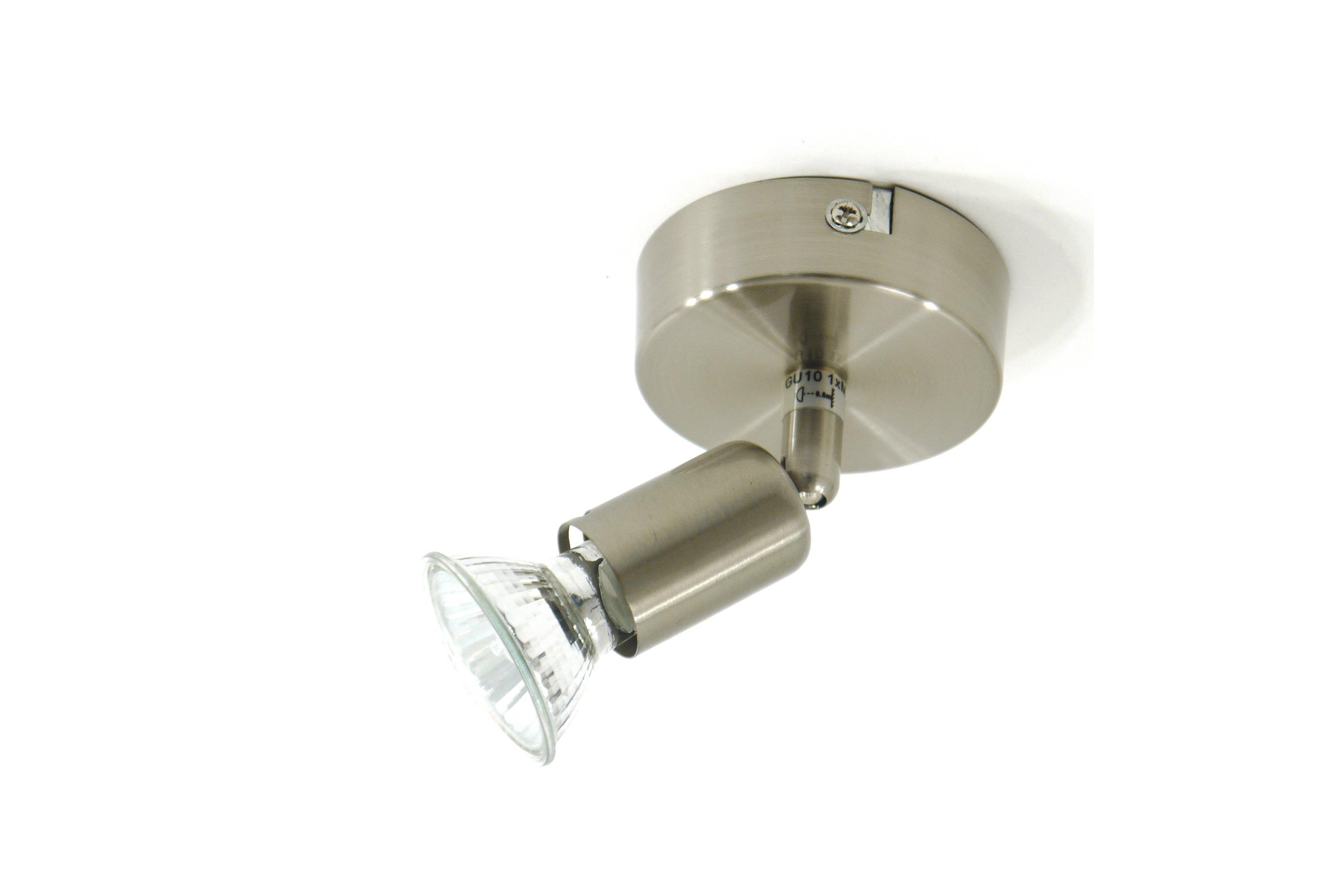 Spot-Strahler LINOS nickel matt 1-flammig Decken-Wandleuchte