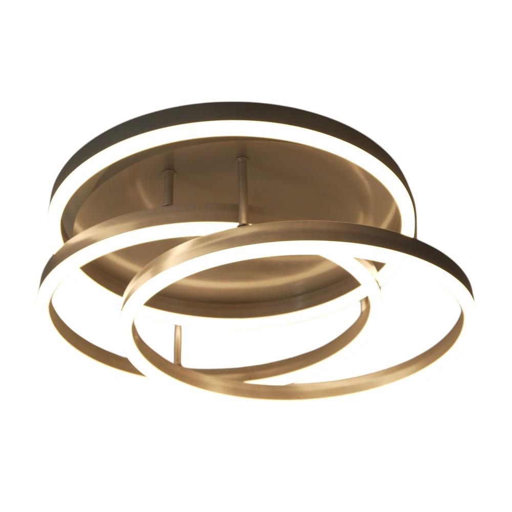 Moderne LED Dekenleuchte Alwa silber D50cm