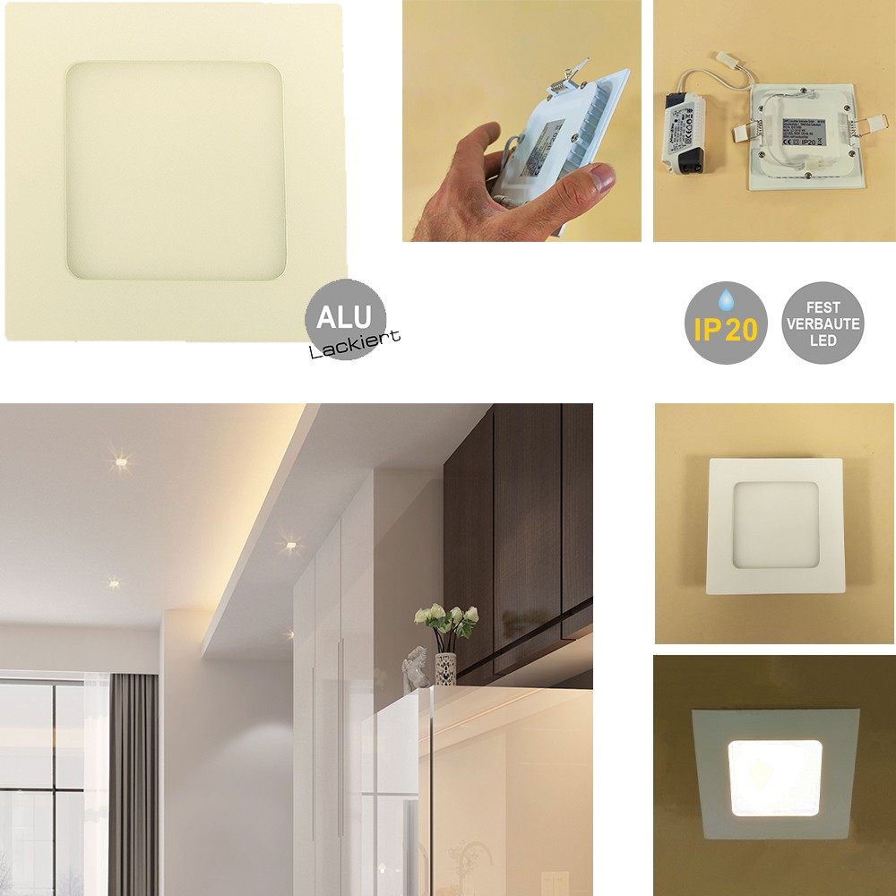 LED Einbauleuchte Bea 22,5x22,5cm Deckenleuchte