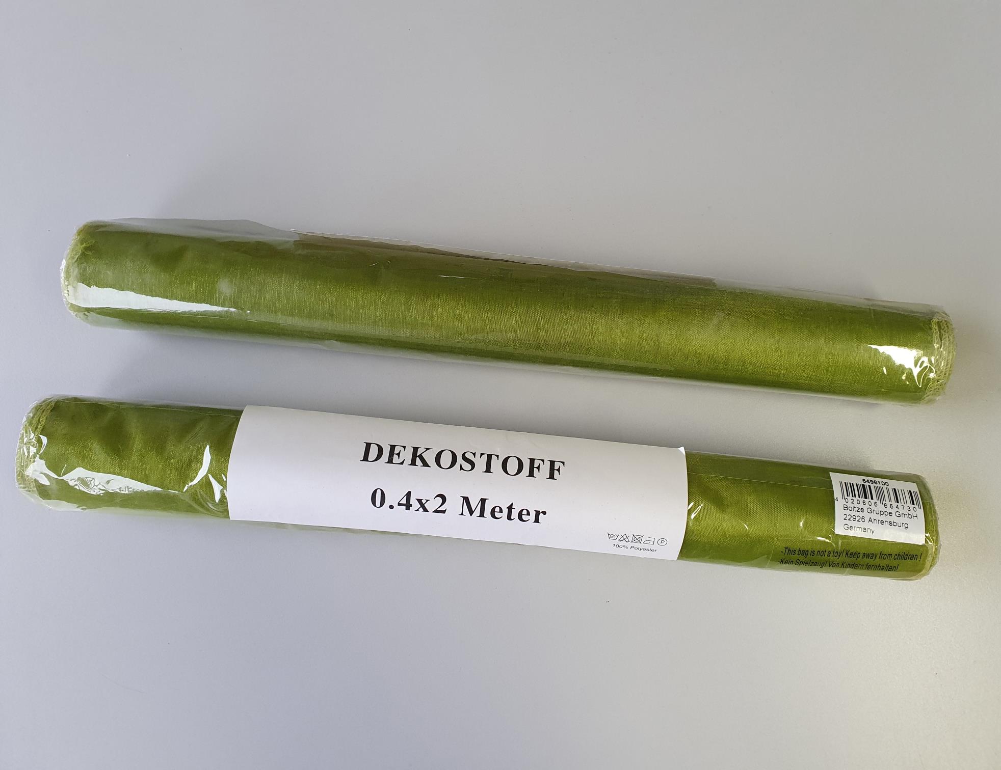 2 x Dekostoff Organza grün Tischband