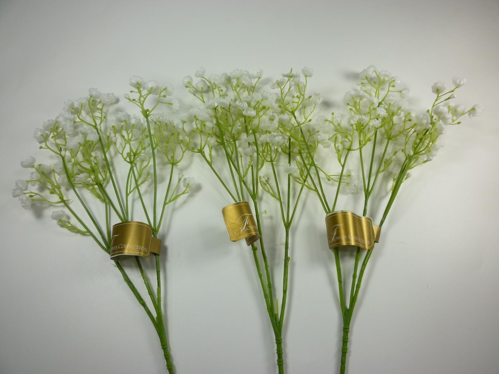 3 x Dekoblume Schleierkraut Spray im Set Kunstblumen Dekopflanze