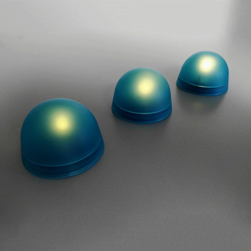 LED-Dekorations-Leuchte Halbkugel 3 er Set türkis-blau batteriebetrieben