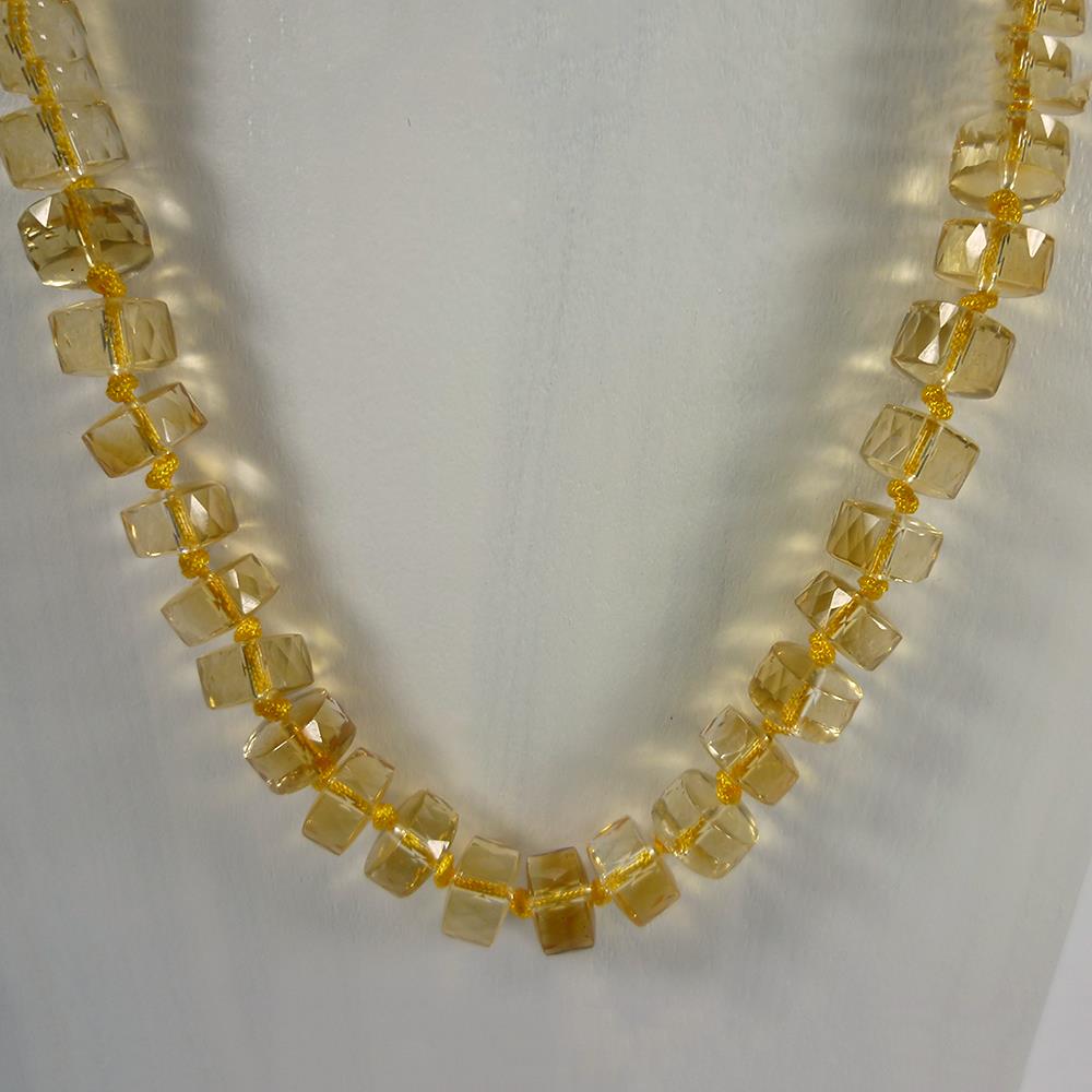 Kette Citrin 55cm Edelstein Halskette Geschenk
