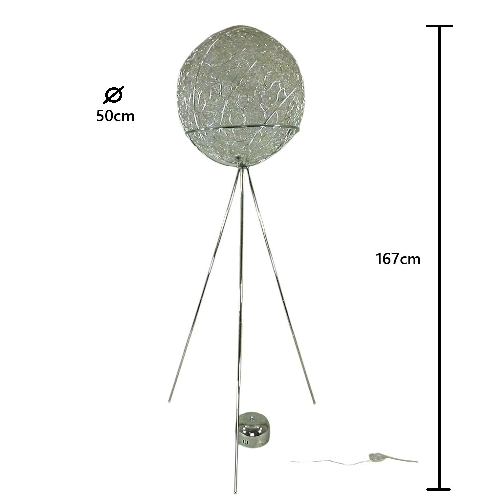 LED + Halogen Stehleuchte ALINA Kugelleuchte Standleuchte