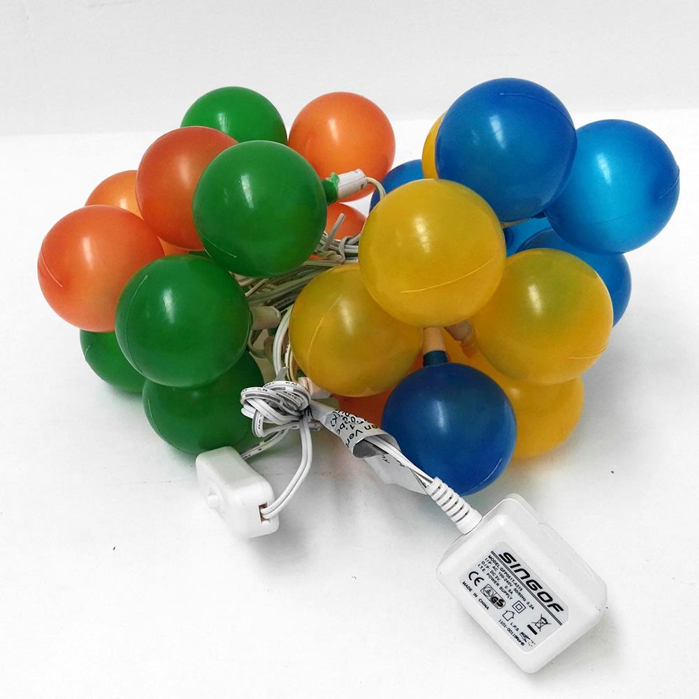 LED Lichterkette 25-flammig Kinderleuchte Kugeln bunt