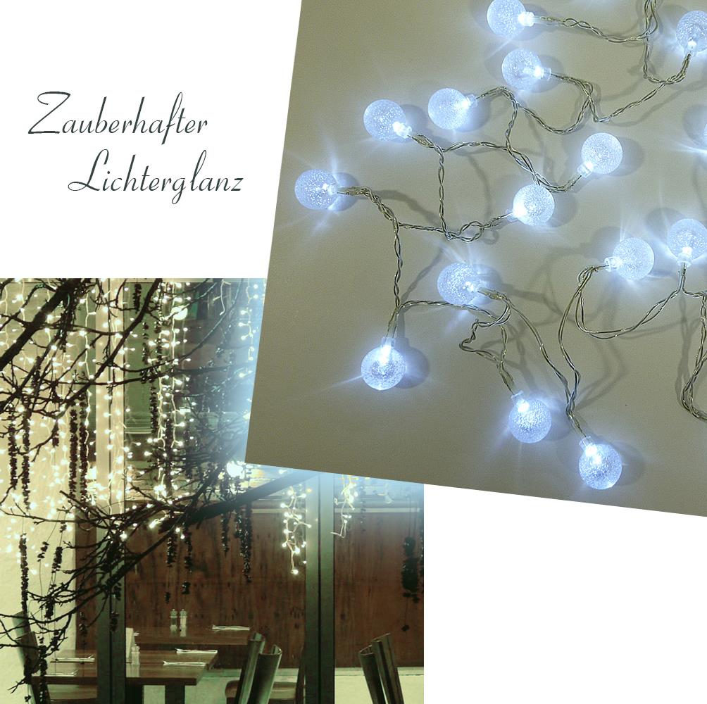 LED Lichterkette Ball 20-flammig batteriebetrieben 