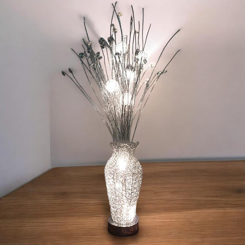 Stehleuchte OLIVIA  8 flammig aus Alu-Draht Standleuchte Blumenleuchte