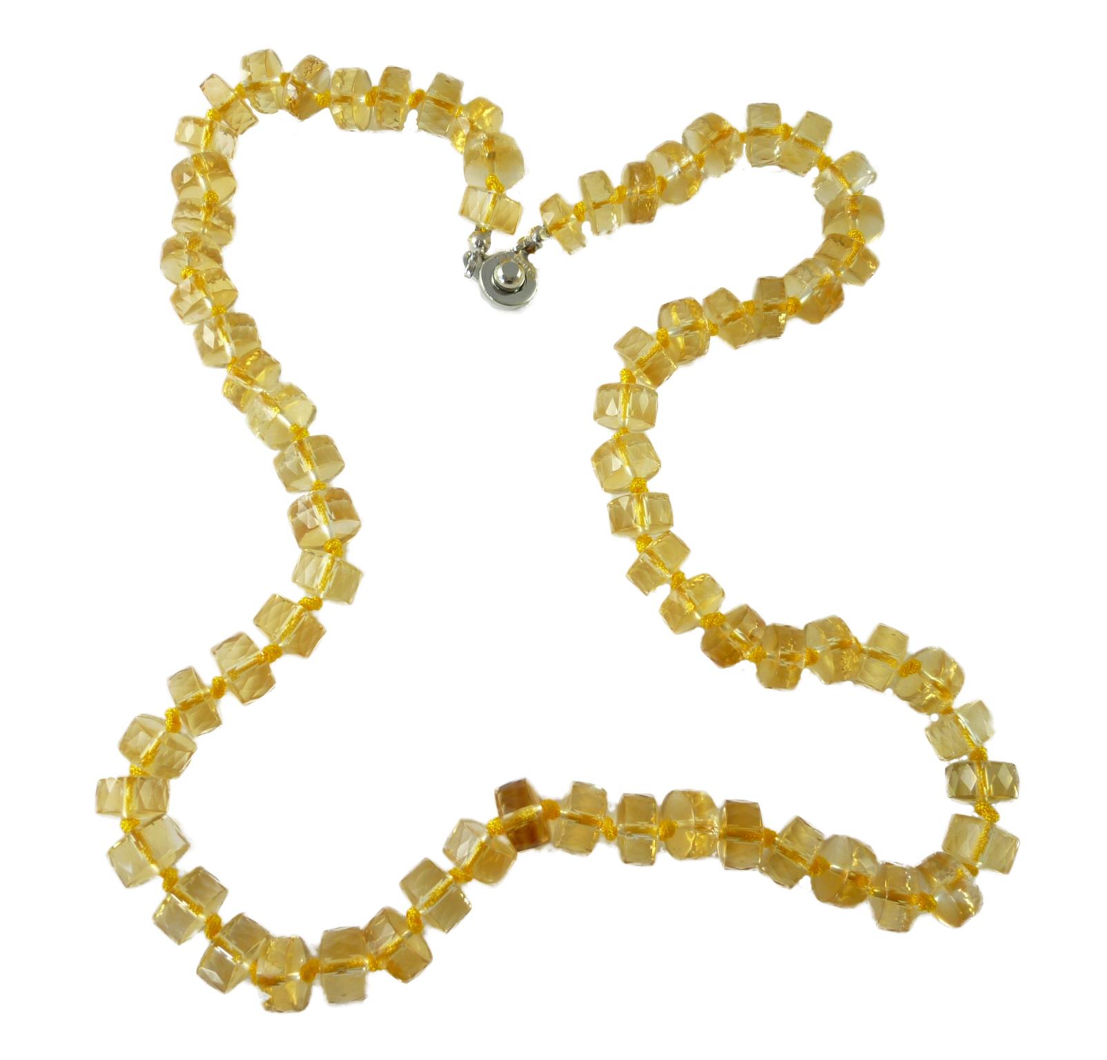 Kette Citrin 55cm Edelstein Halskette Geschenk