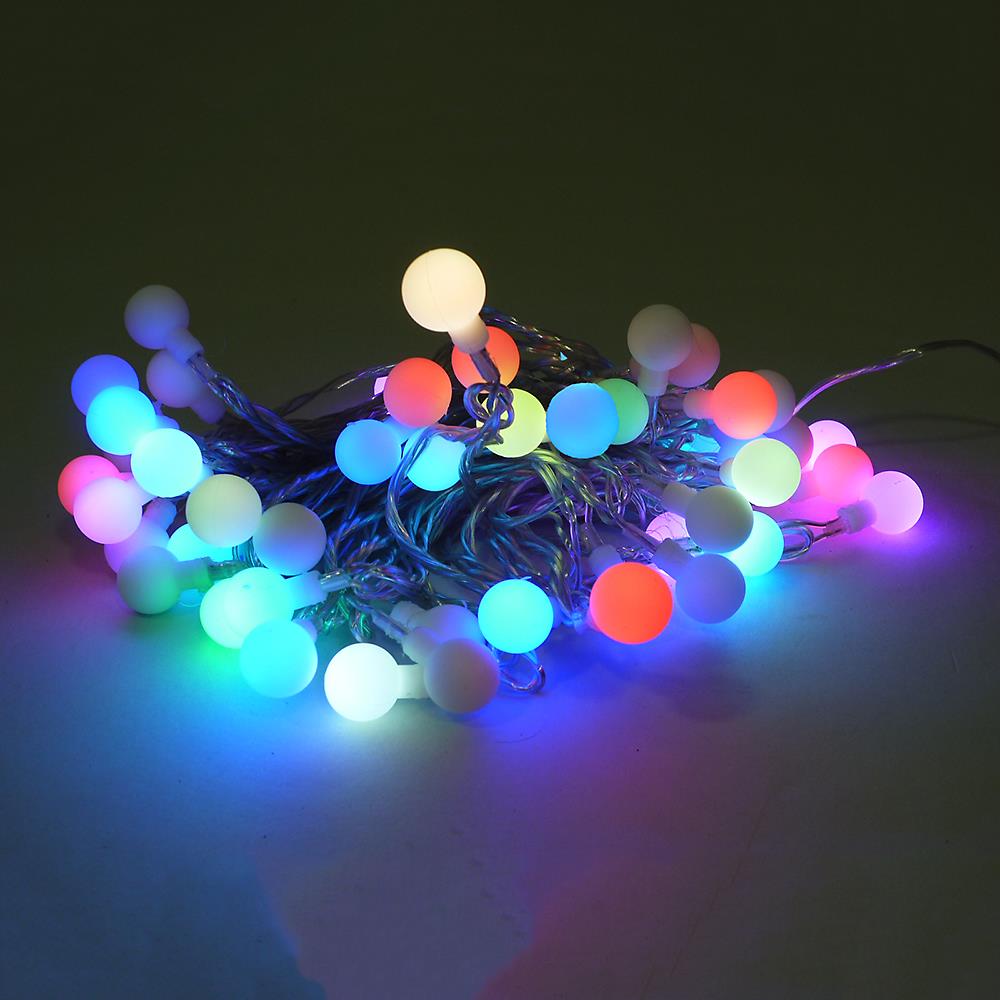 LED Kugellichterkette BALL 50-flammig mit Farbwechsler Dekoleuchte